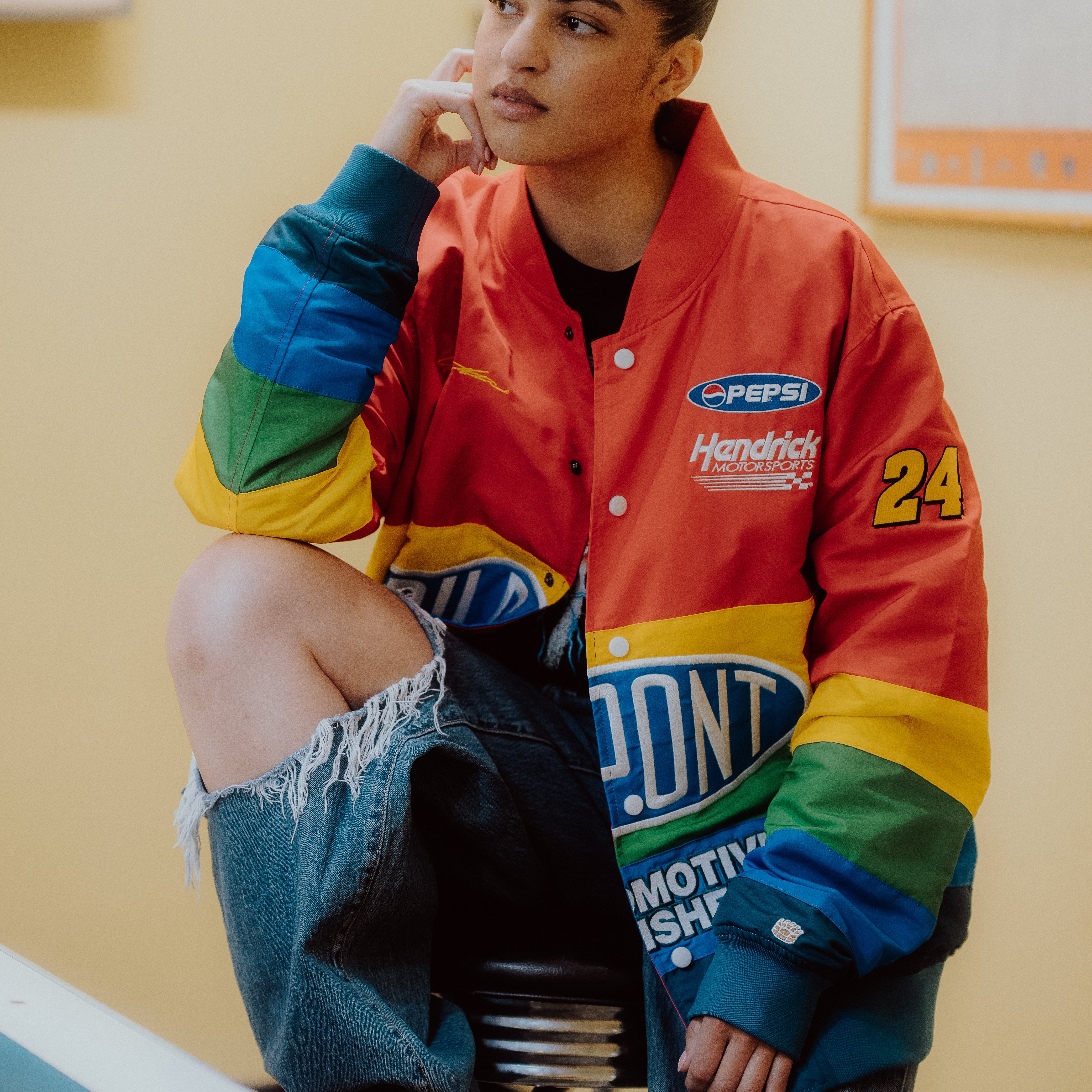 1990s-Inspired Jeff Gordon Bomber Jacket - Image 3