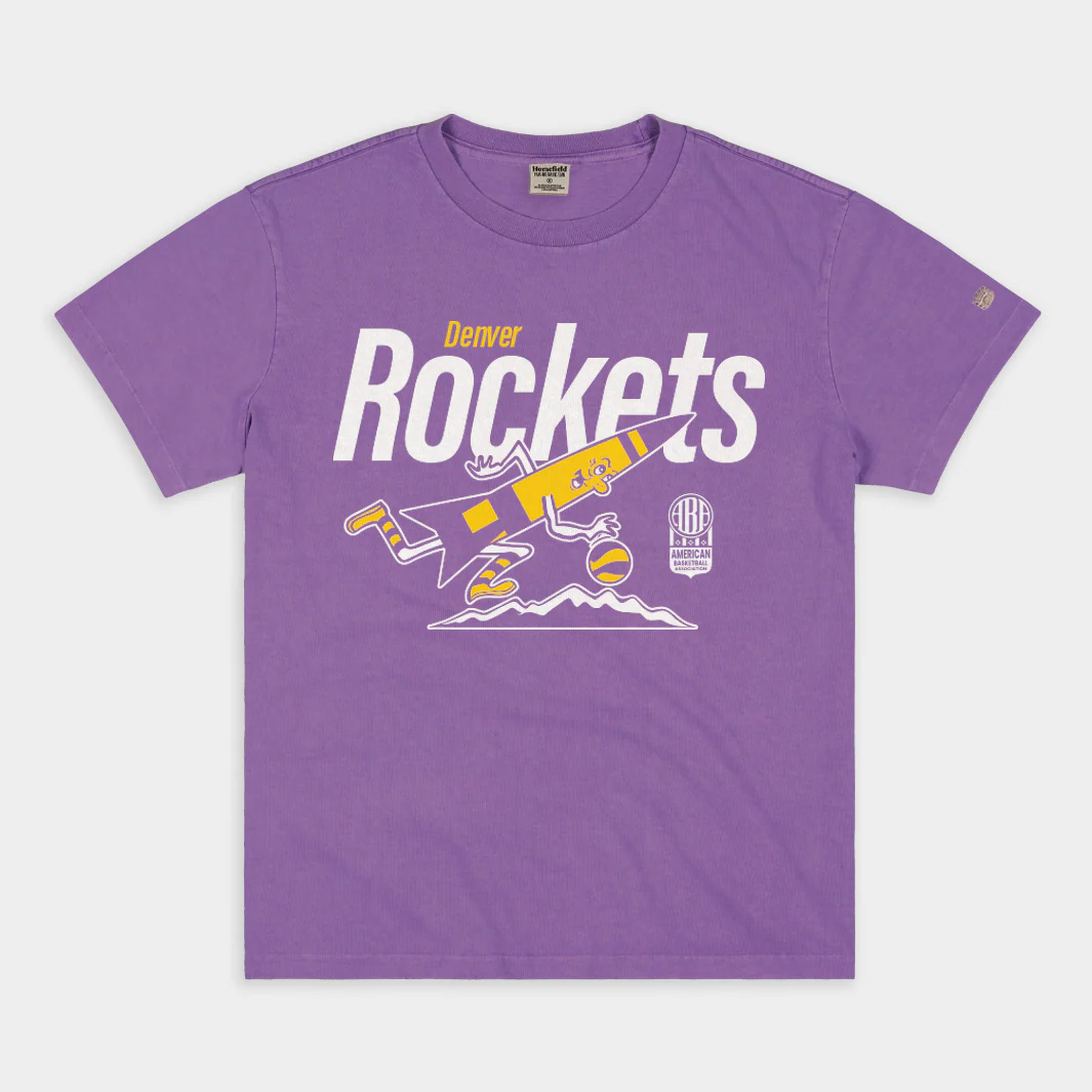 ABA Denver Rockets Logo Heavyweight Tee