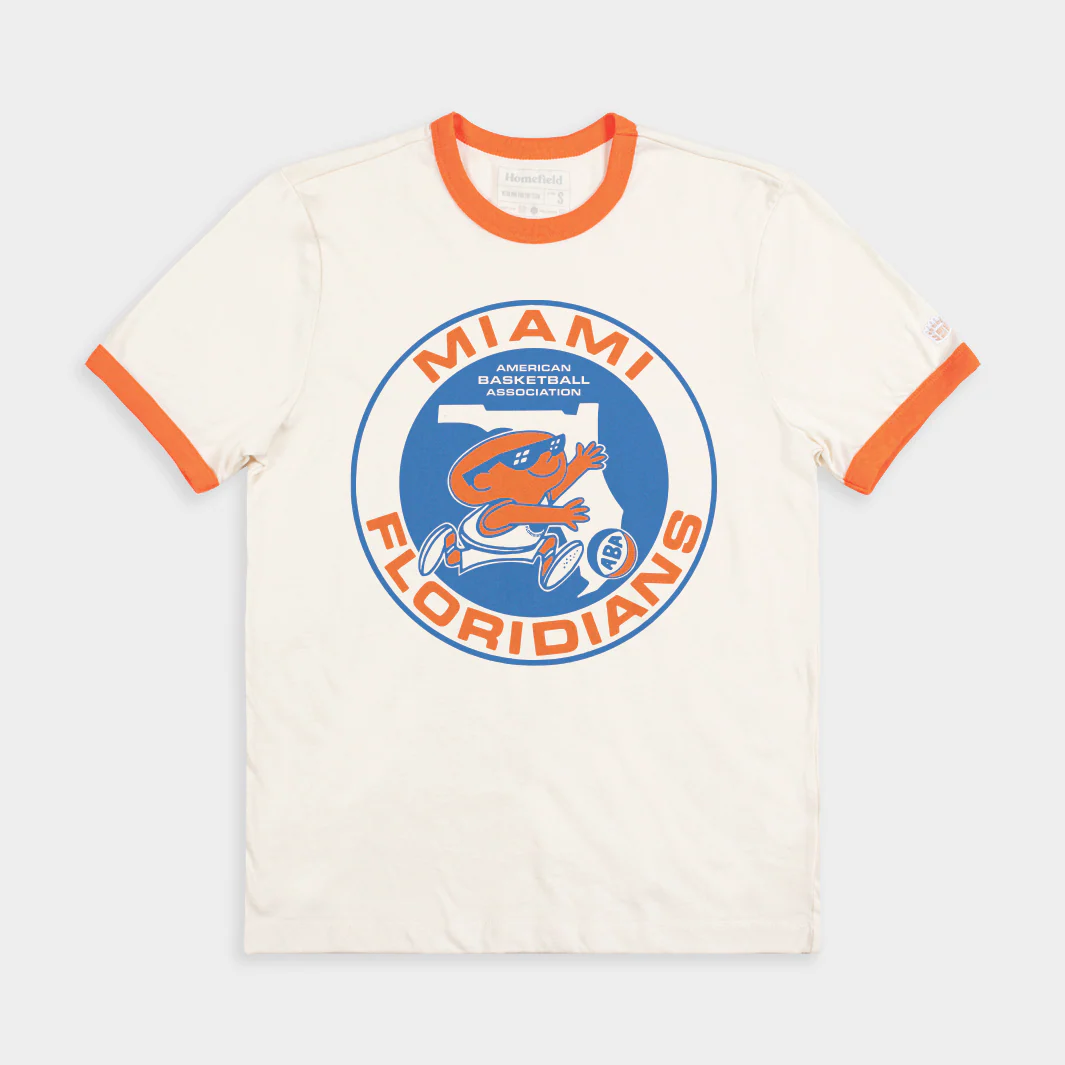 ABA Miami Floridians Retro Mascot Ringer Tee