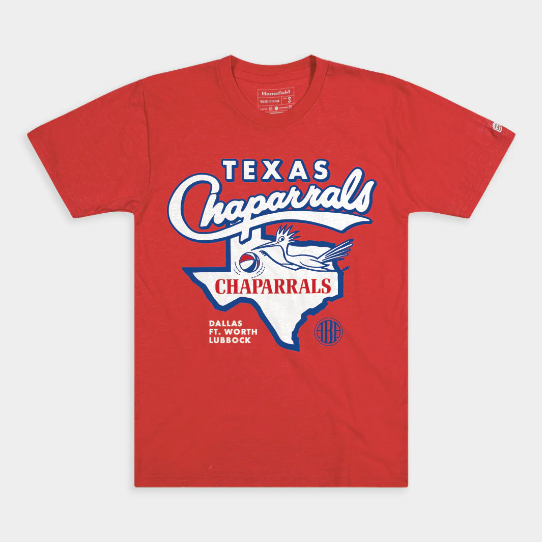 ABA Texas Chaparrals Dribbling Road Runner Tee
