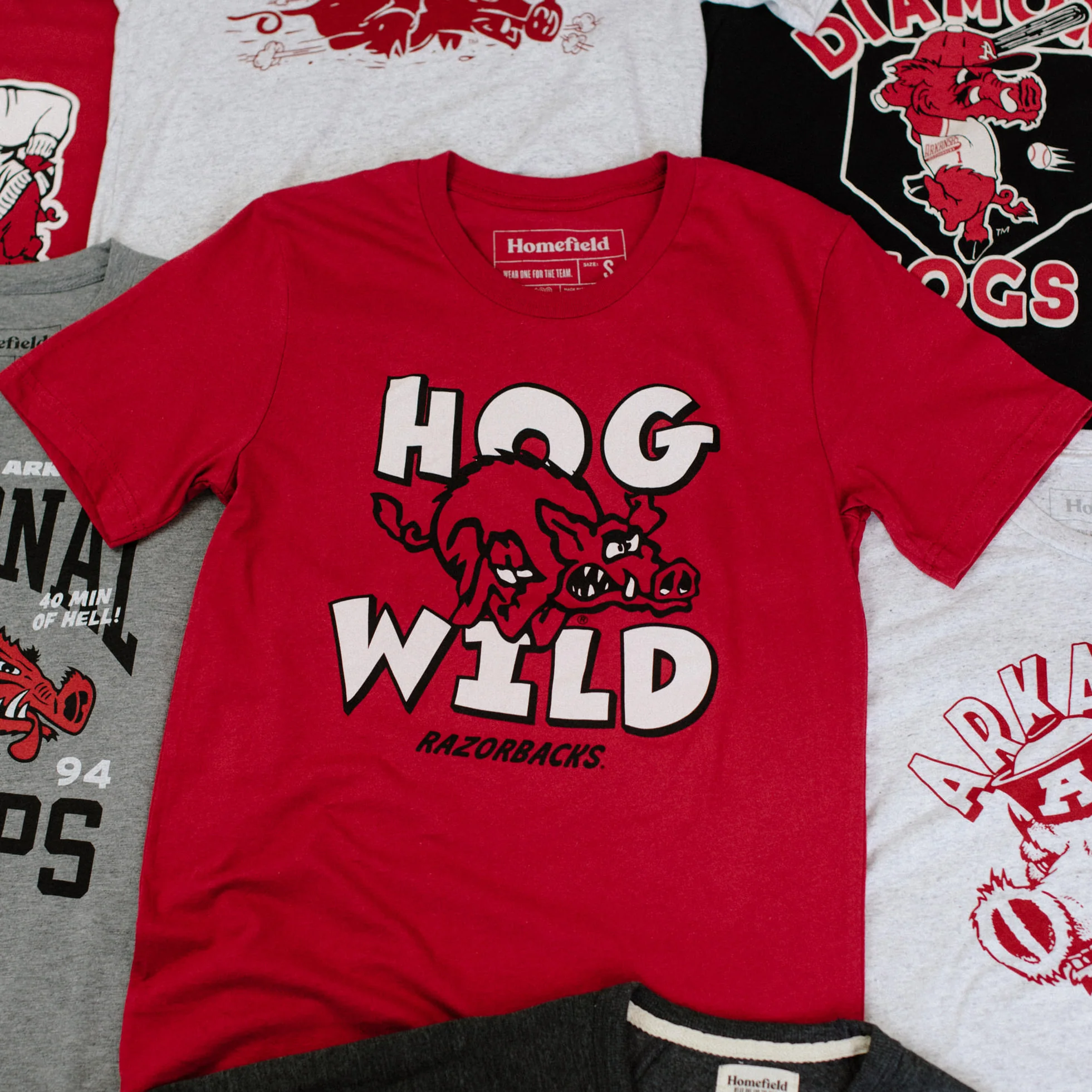 Arkansas Hog Wild Retro T-Shirt - Image 2