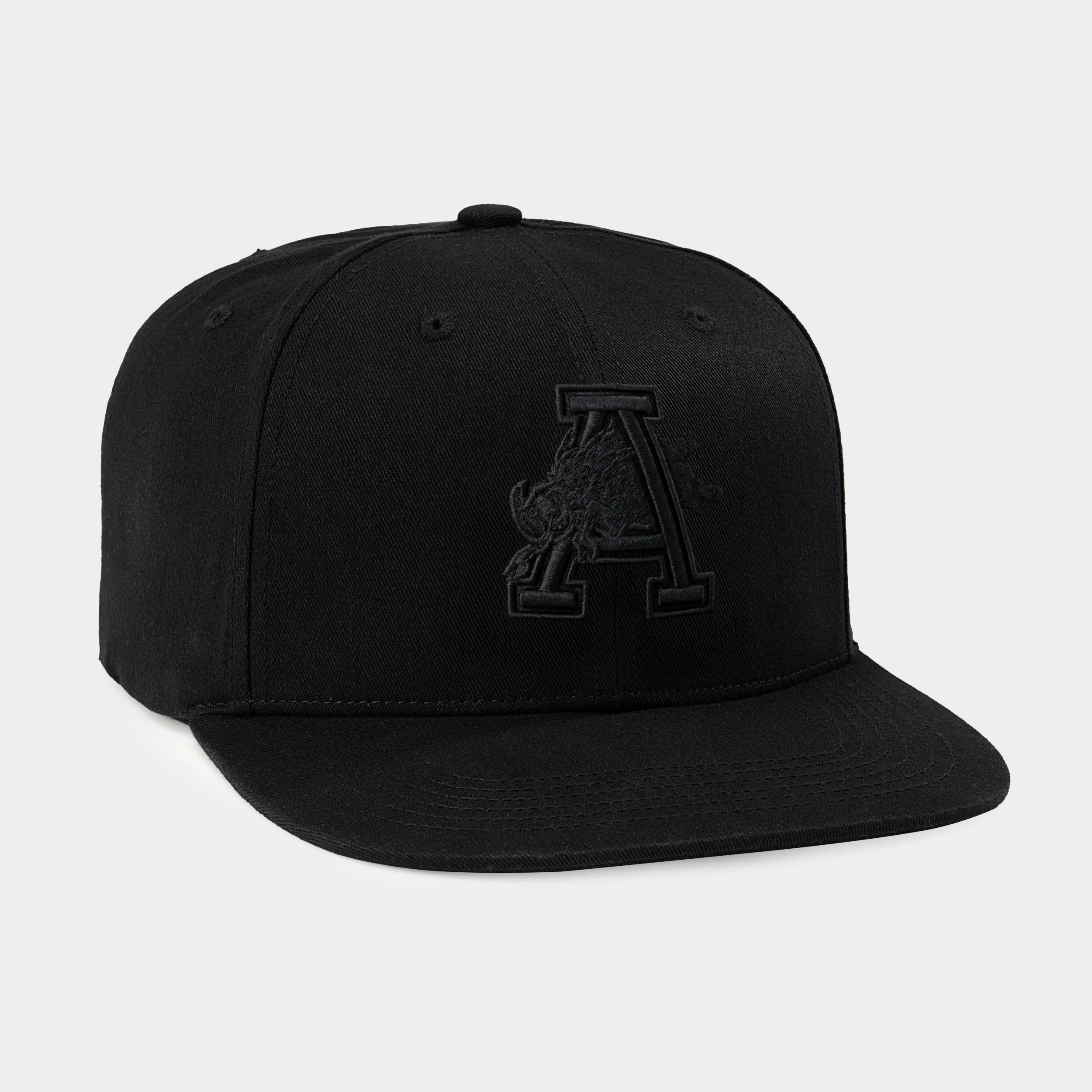 Arkansas Razorbacks Logo Blackout Snapback Hat - Image 2