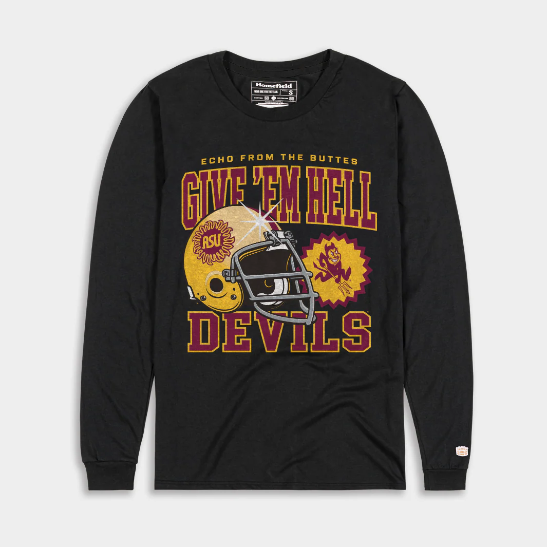 ASU Football "Give 'Em Hell" Helmet Long Sleeve