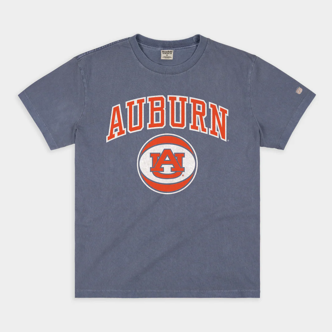 Auburn Tigers Basketball 1980s Warmup Wordmark Heavyweight Tee