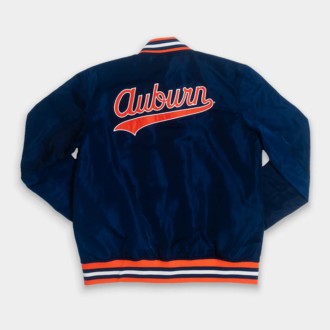 Auburn Tigers Retro War Eagle Logo Bomber Jacket - Image 2