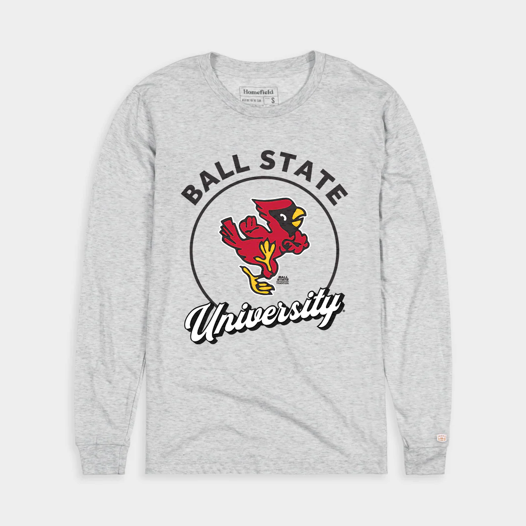 Ball State Vintage Charlie Cardinal Long Sleeve