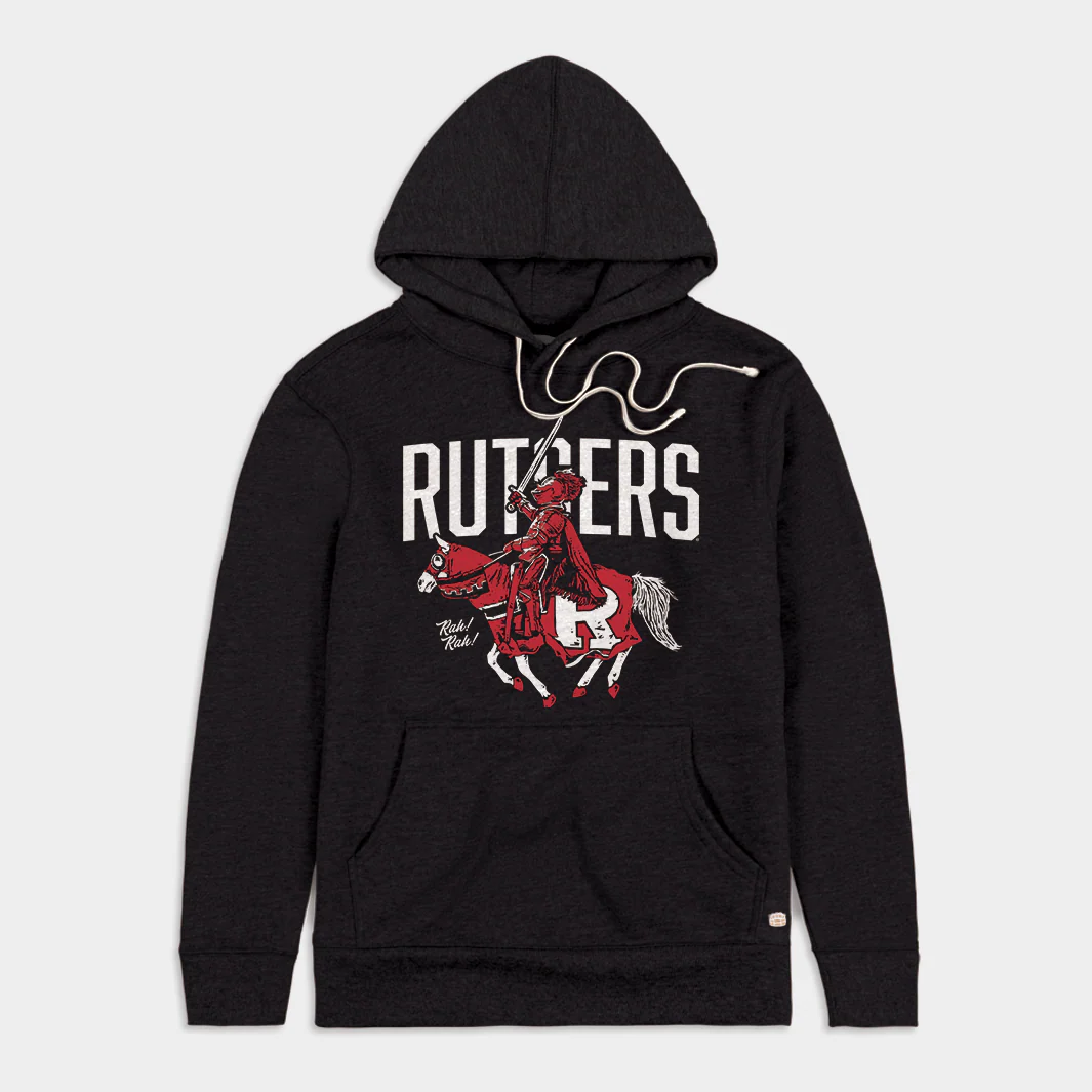 Black Rutgers Knights Scarlet Knight Hoodie