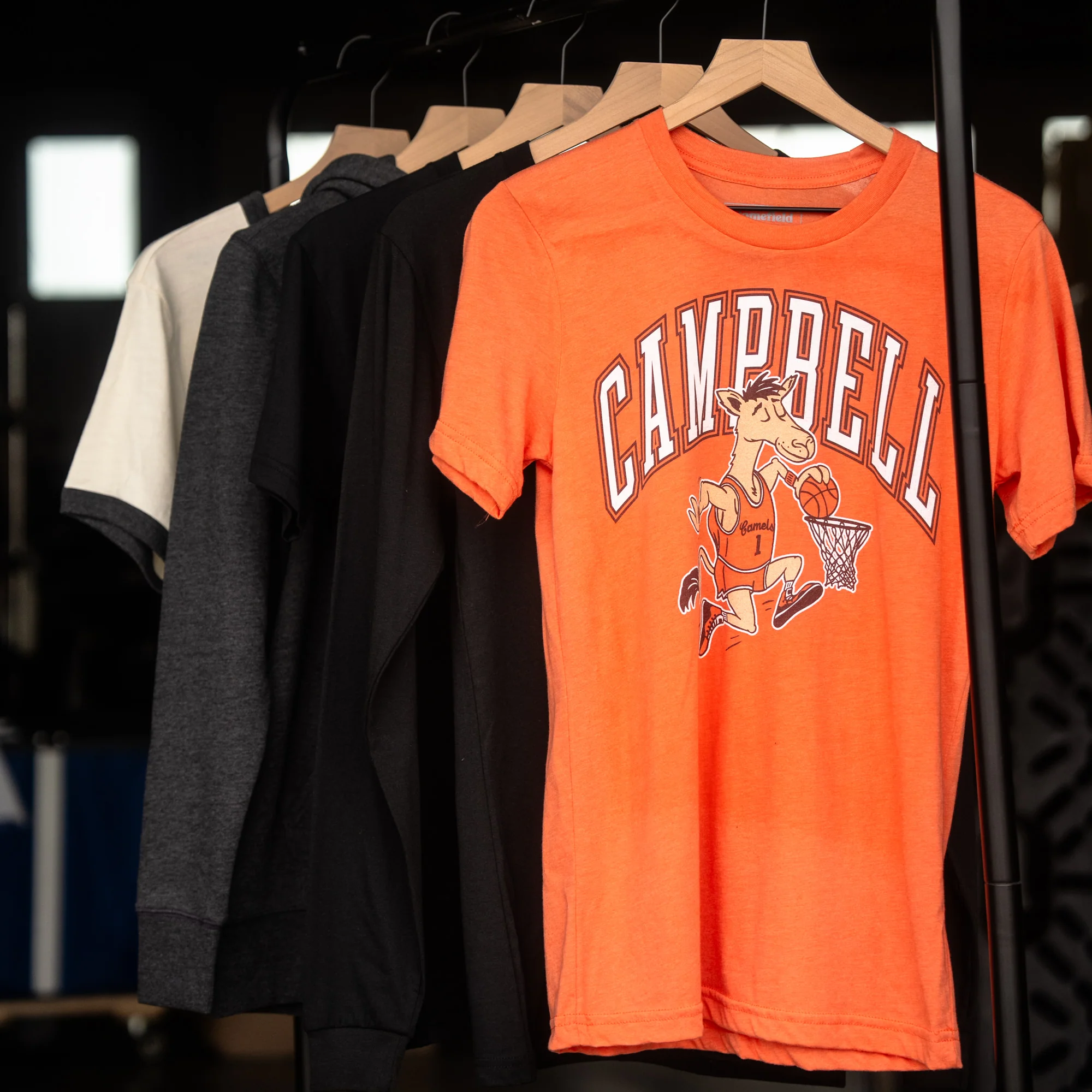 Campbell Fighting Camels Basketball Retro Mascot Tee - Image 2