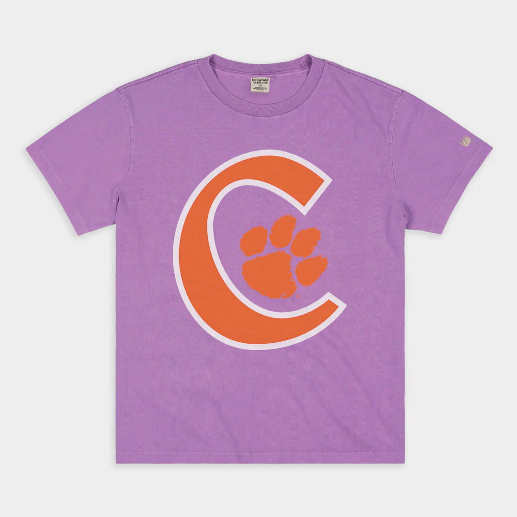 Clemson Tigers Baseball Logo Vintage Heavyweight Tee