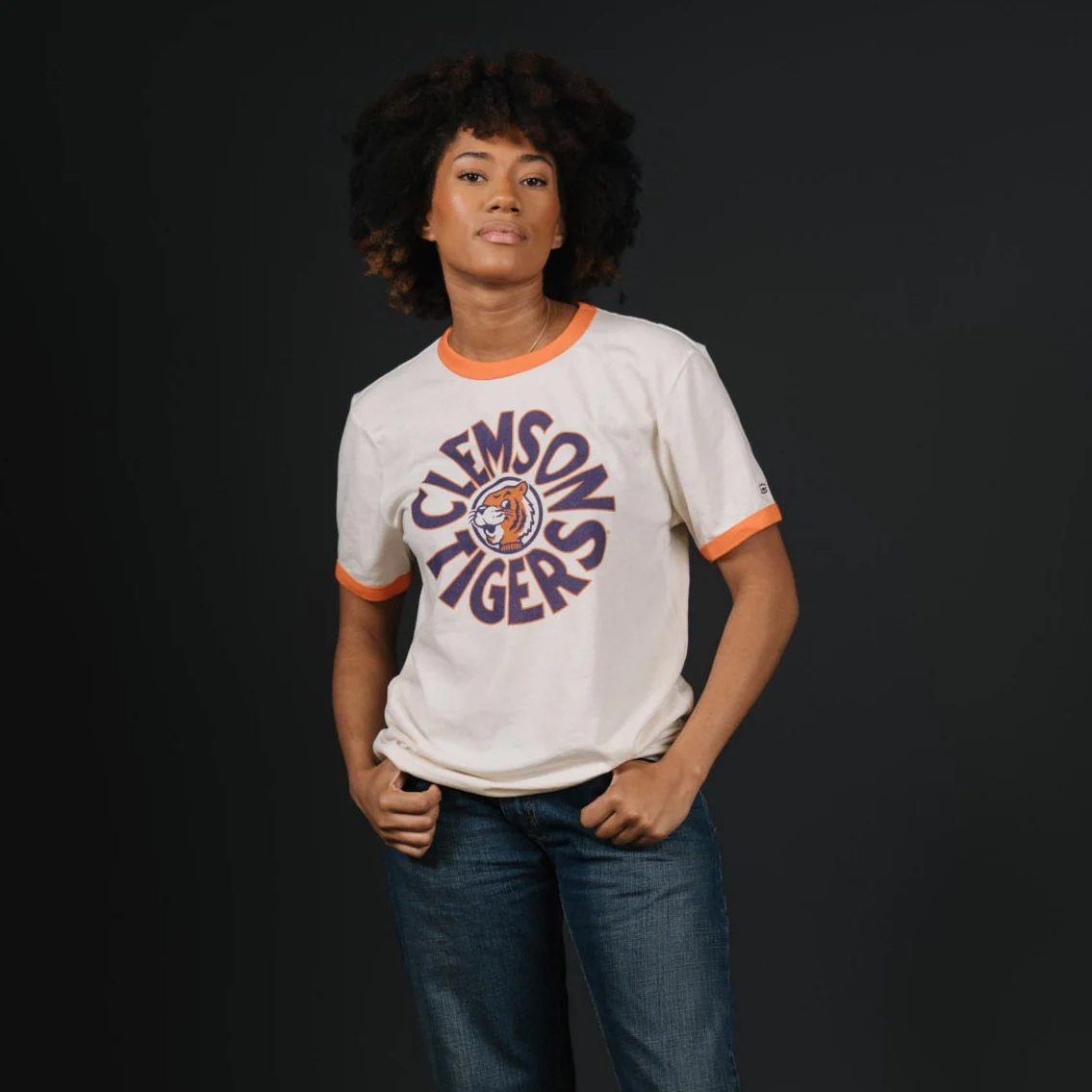 Clemson Tigers Retro Round Logo Tee - Image 2