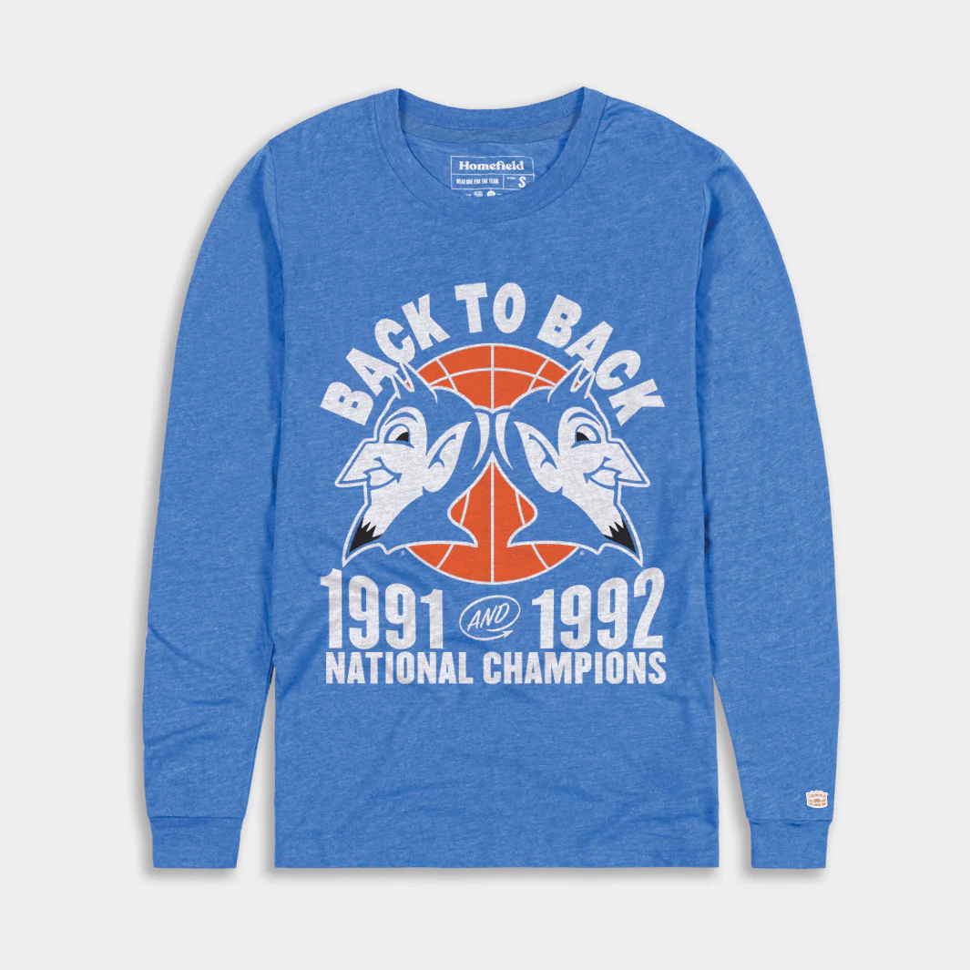 Duke 1991 and 1992 National Champs Long Sleeve