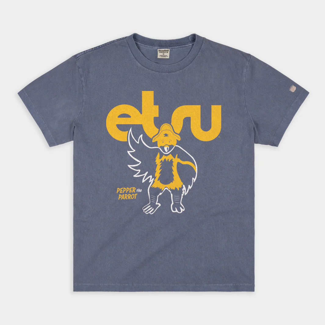 ETSU Pepper the Parrot 1980 Vintage Heavyweight Tee