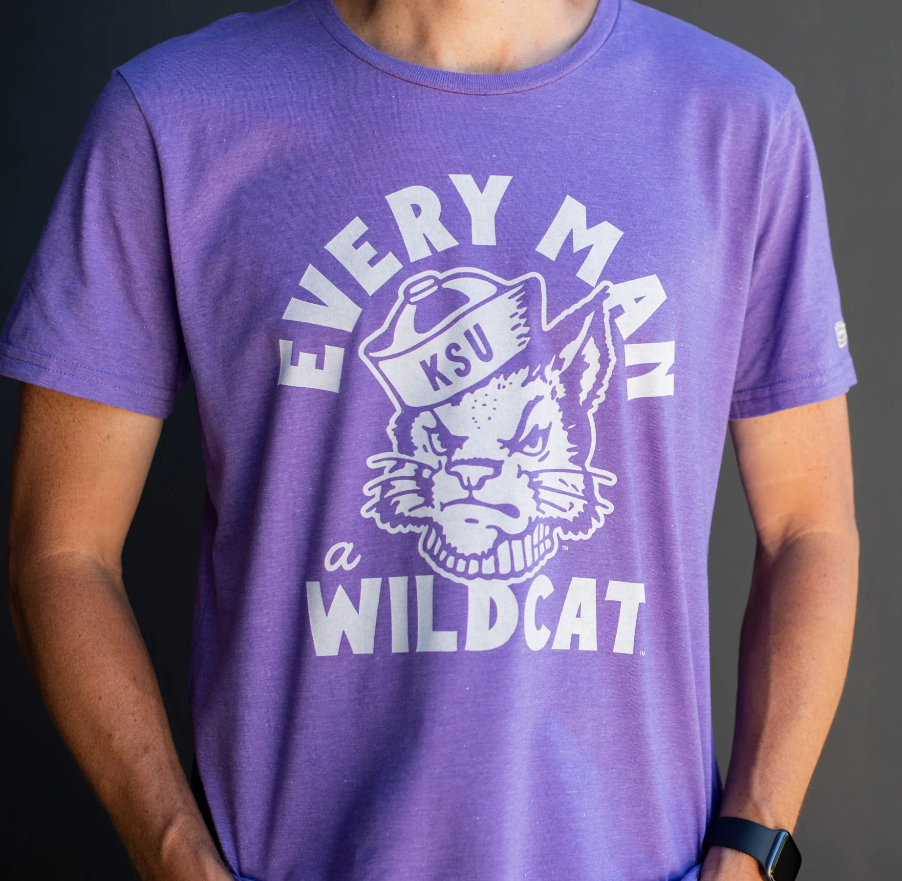 “Every Man a Wildcat” Vintage K-State Tee - Image 2