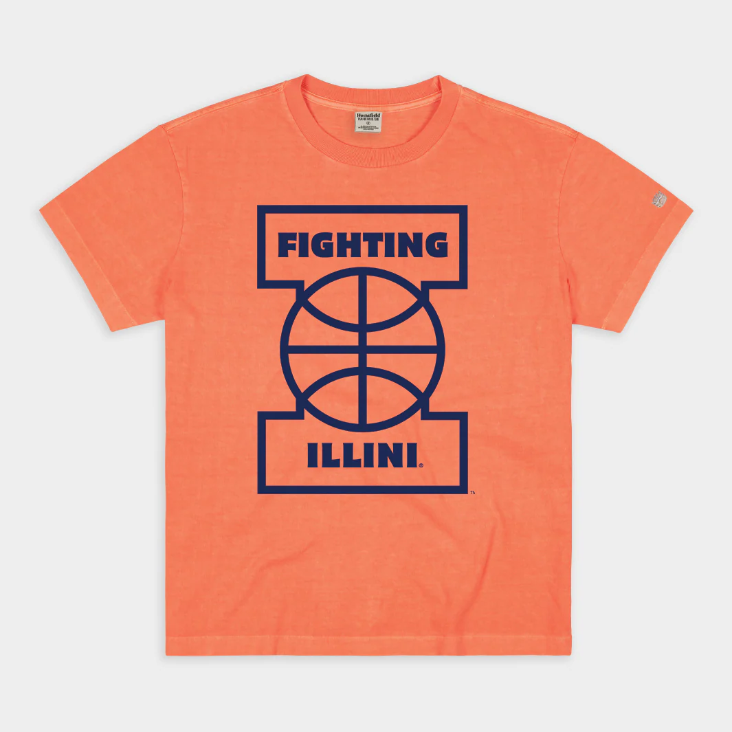Fighting Illini Basketball Vintage Heavyweight Tee