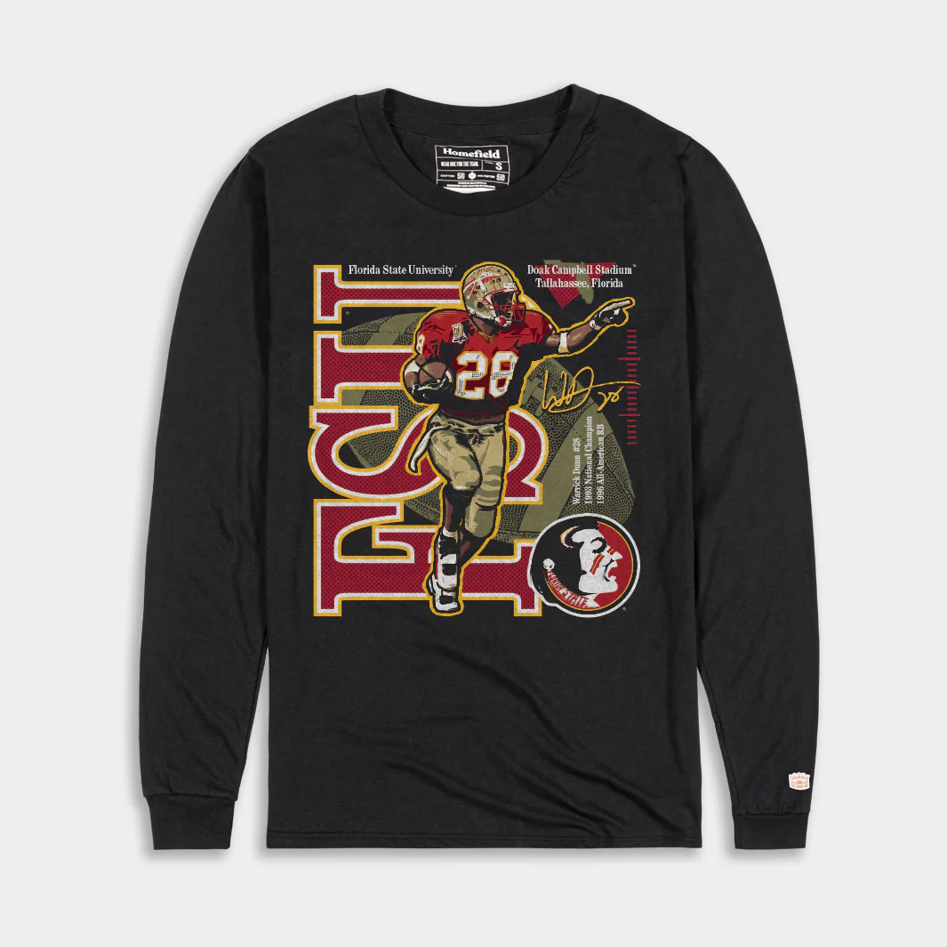 Florida State Football Warrick Dunn Retro Long Sleeve