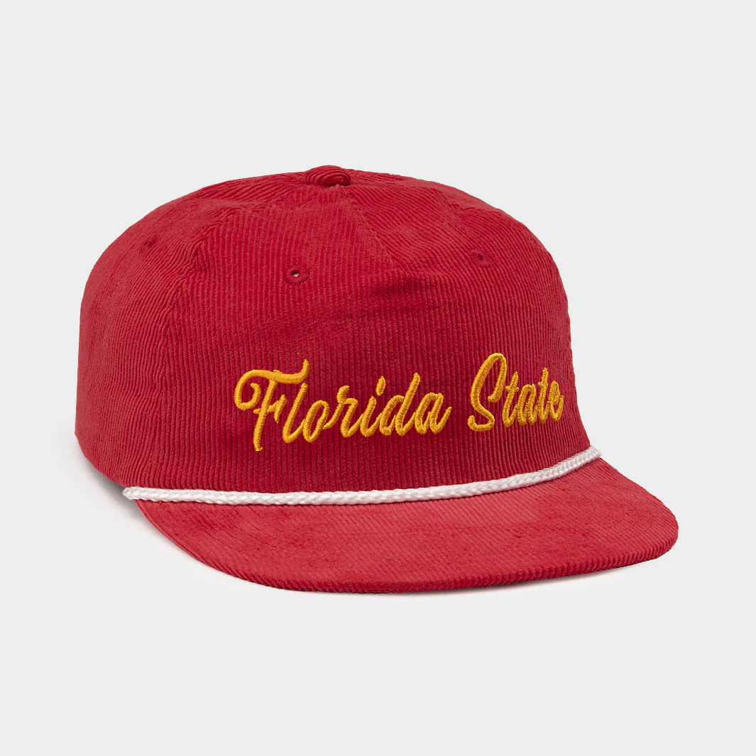 Florida State Retro Script Corduroy Hat - Image 2