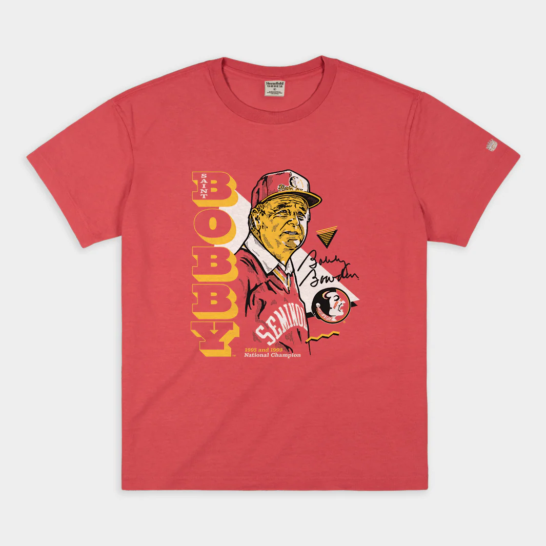 Florida State "Saint Bobby" Bobby Bowden Vintage Heavyweight Tee
