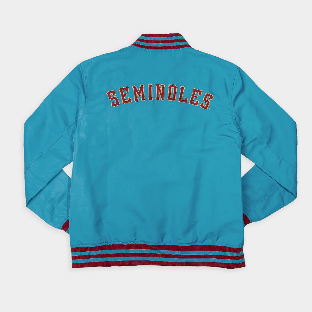 Florida State Seminole Heritage Turquoise Bomber Jacket - Image 2