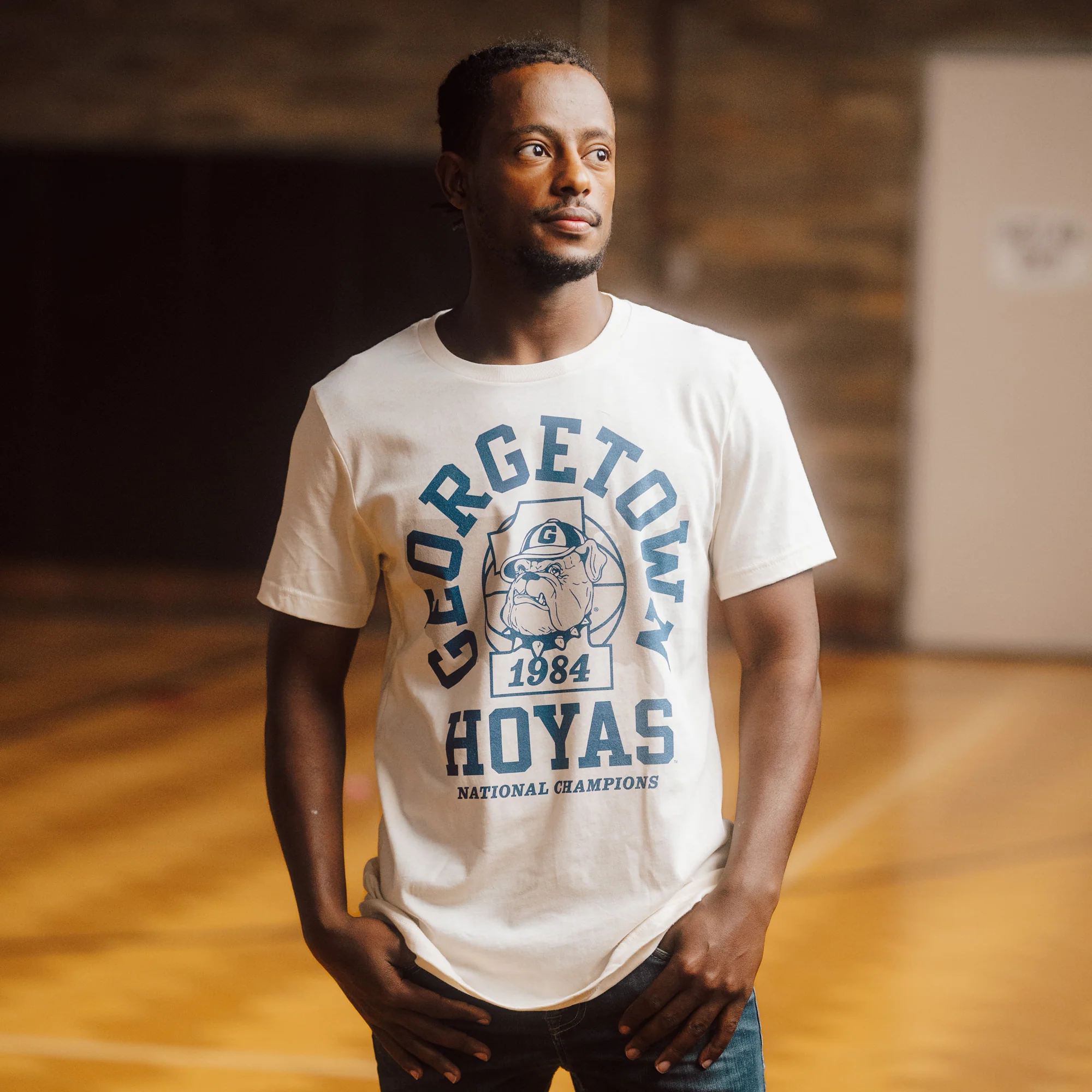 Georgetown Hoyas 1984 Basketball National Champs Tee - Image 2