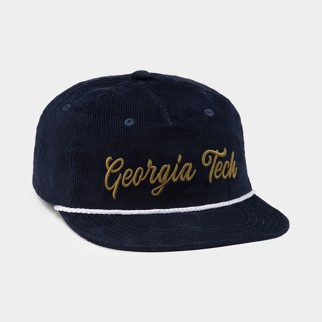 Georgia Tech Retro Script Corduroy Hat - Image 2