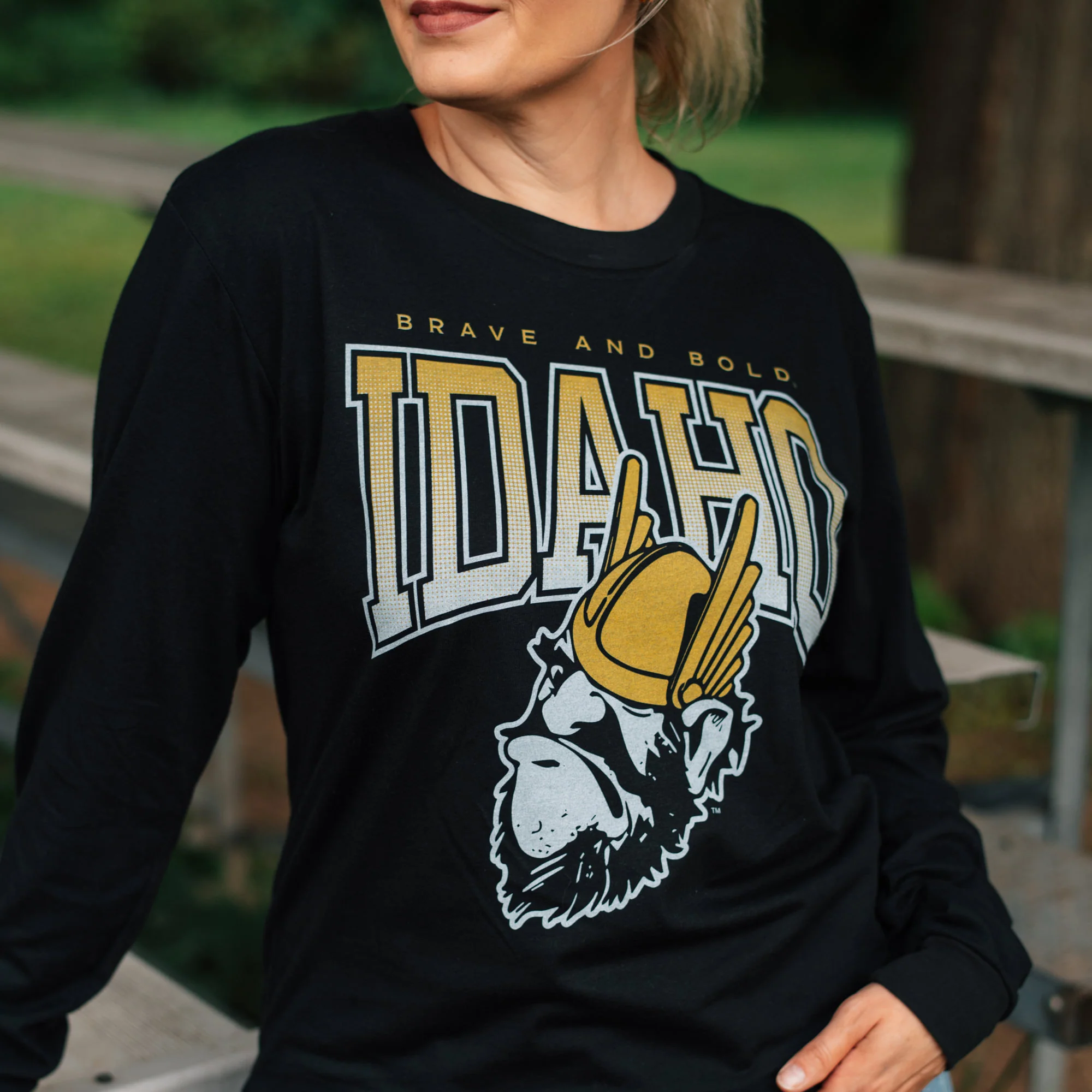 Idaho Vandals Vintage 1940s Logo Long Sleeve - Image 2