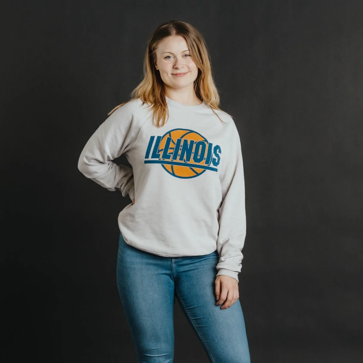 Illinois Vintage Basketball Crewneck - Image 2