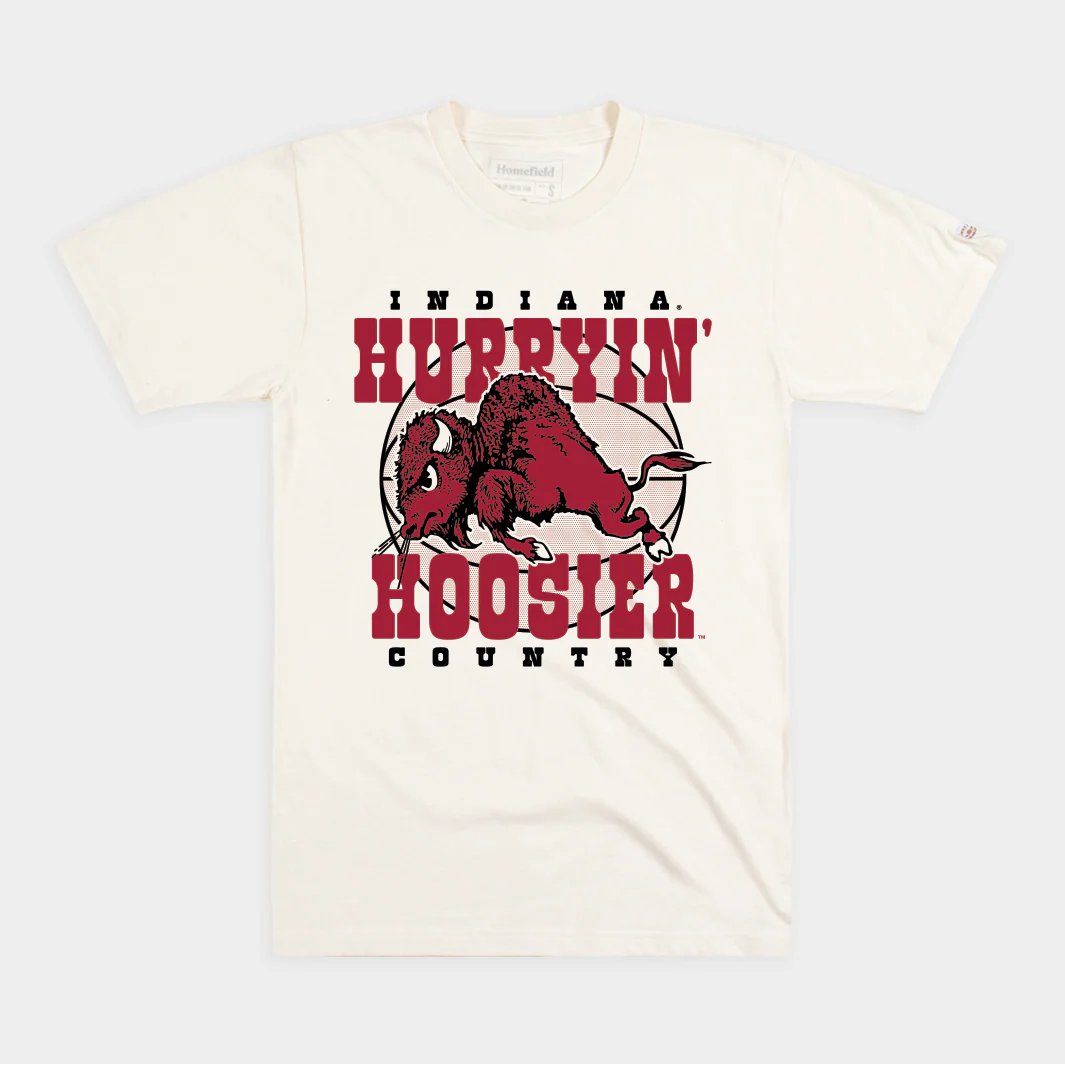 Indiana Basketball "Hurryin' Hoosier Country" Bison Tee