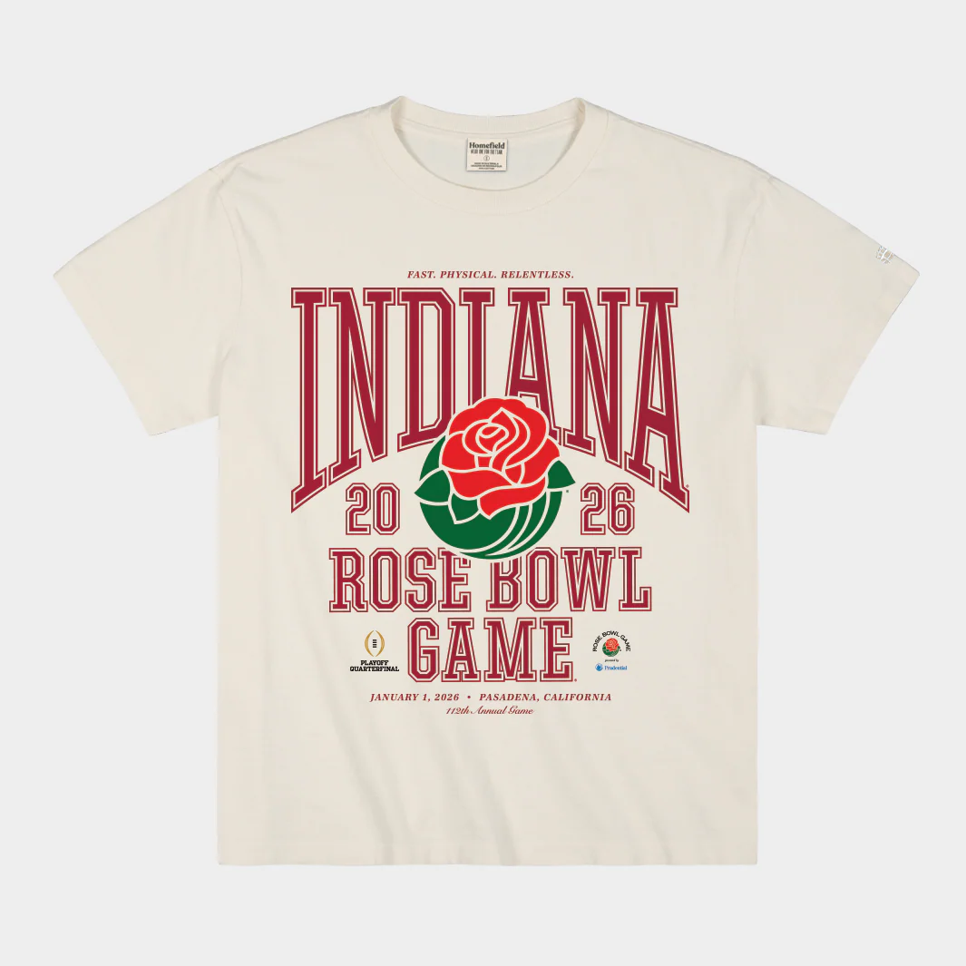 Indiana Hoosiers "Fast. Physical. Relentless." 2026 Rose Bowl Heavyweight Tee