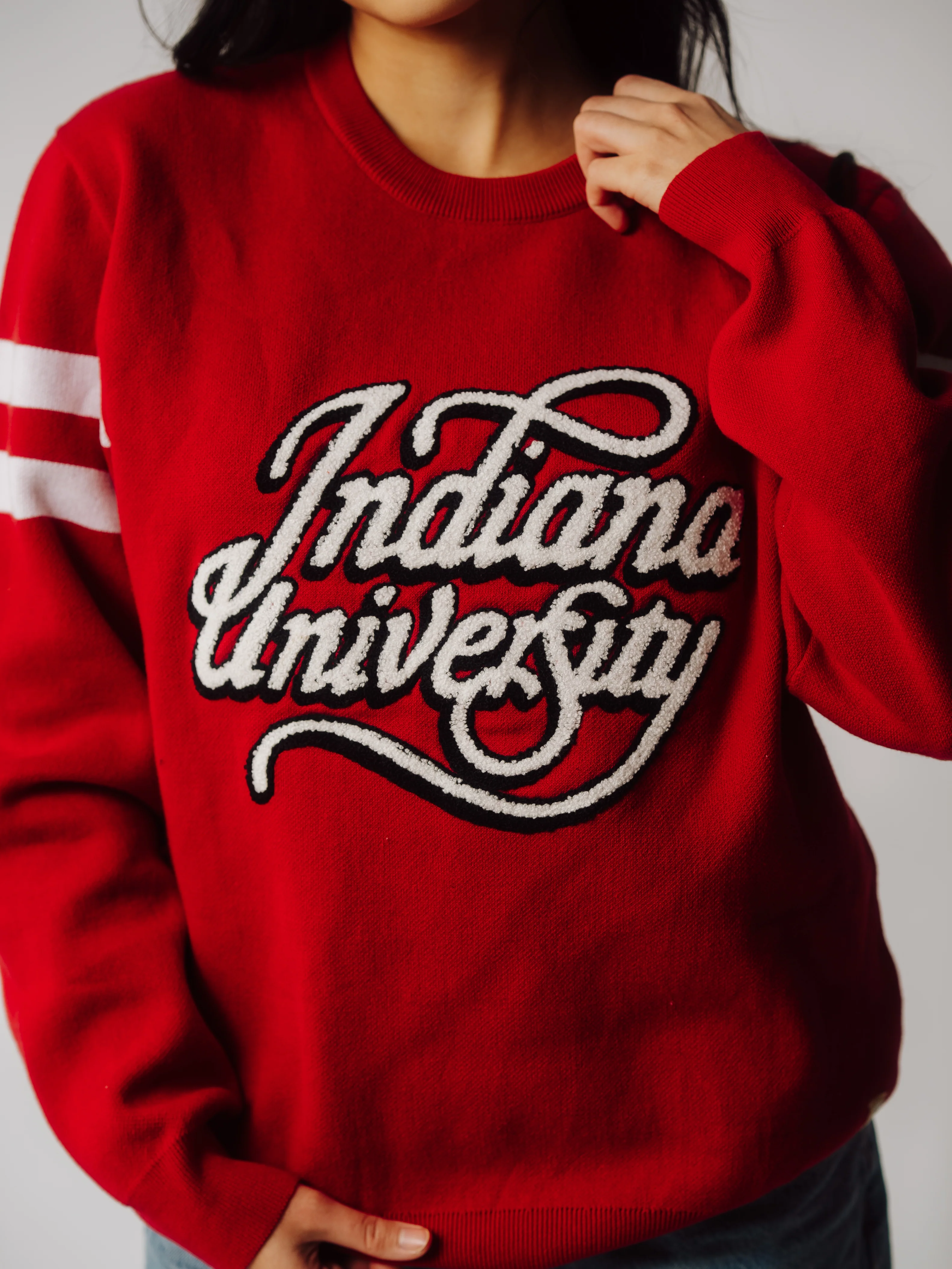 Indiana Hoosiers Vintage Logo Knit Sweater - Image 3