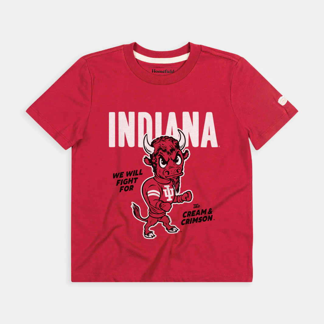 Indiana Hoosiers Vintage Walking Bison Youth Tee - Image 2
