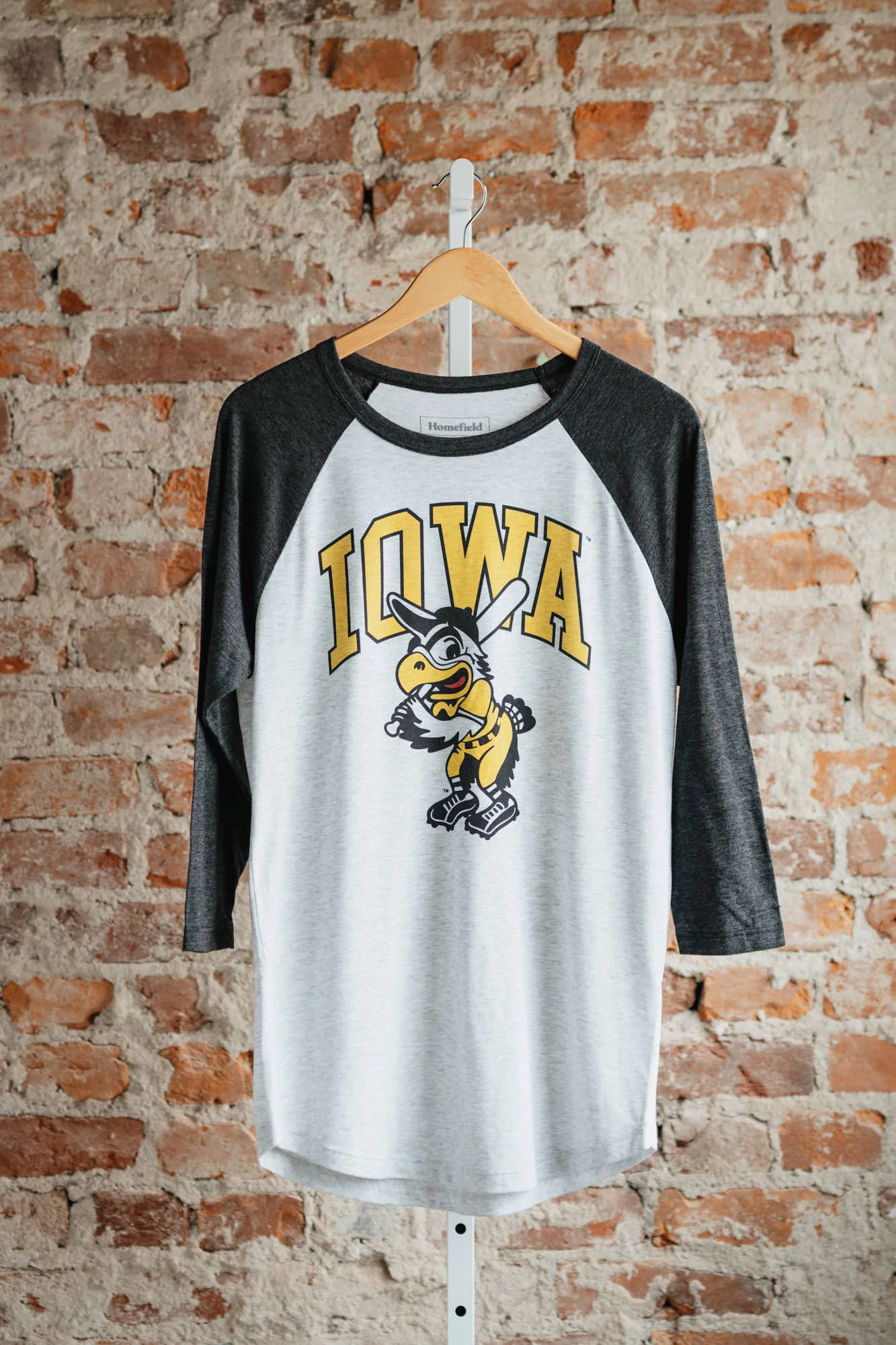 Iowa Herky the Hawk Baseball Tee - Image 2