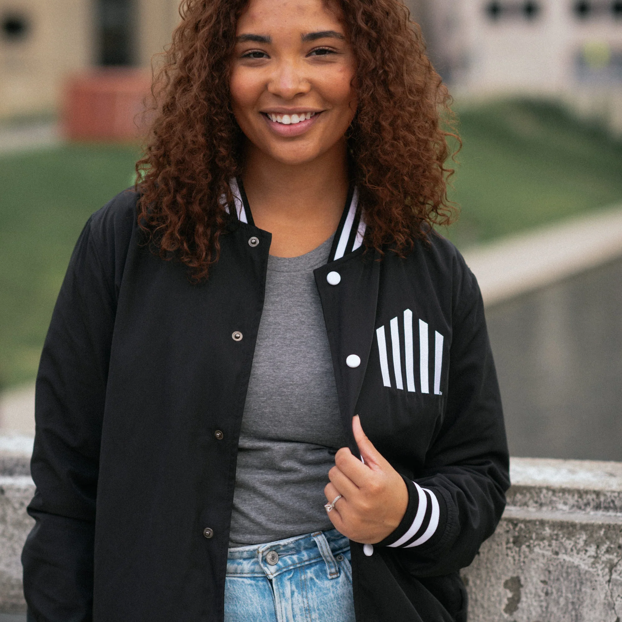 Vintage-Inspired Iowa State Jack Trice Bomber Jacket - Image 3