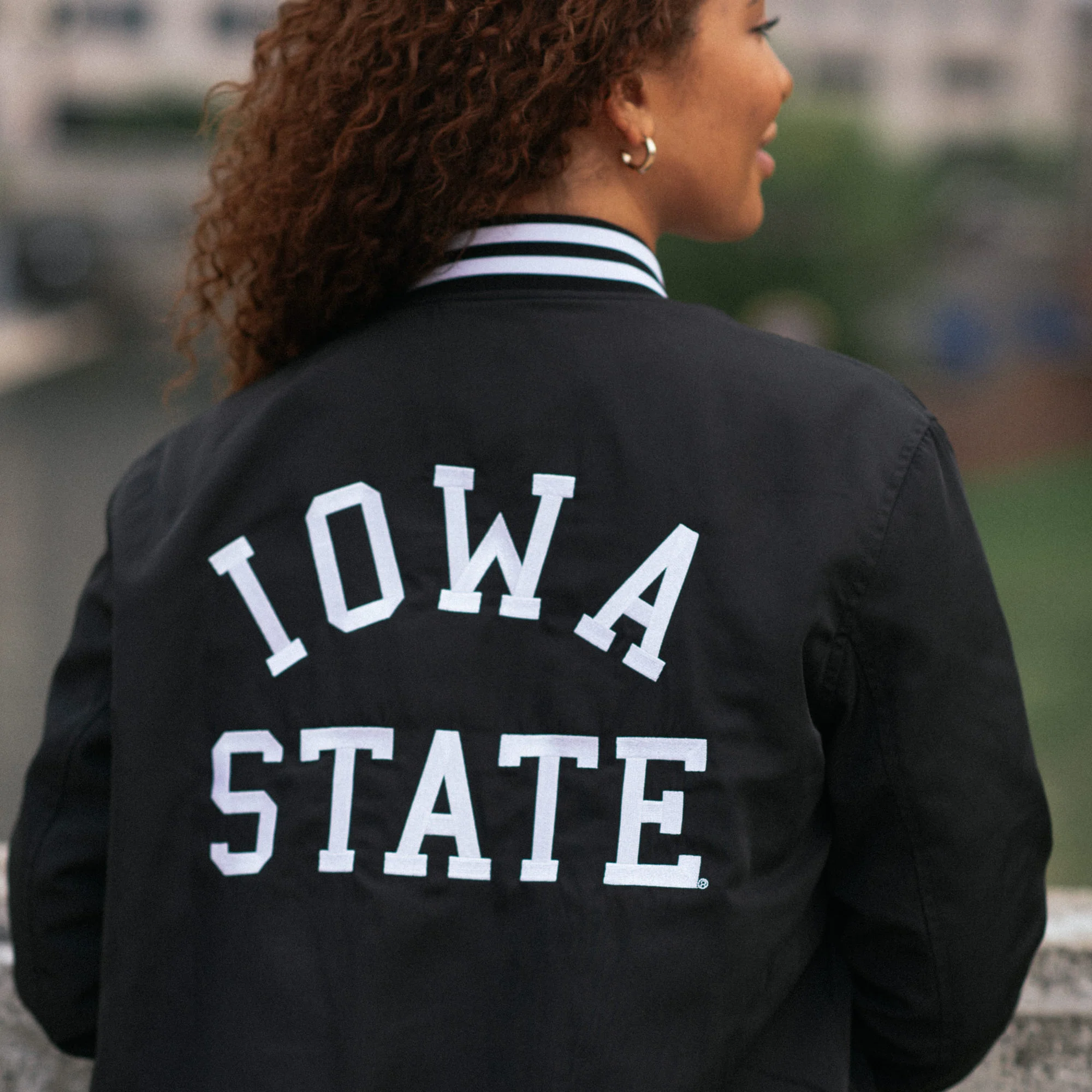 Vintage-Inspired Iowa State Jack Trice Bomber Jacket - Image 4