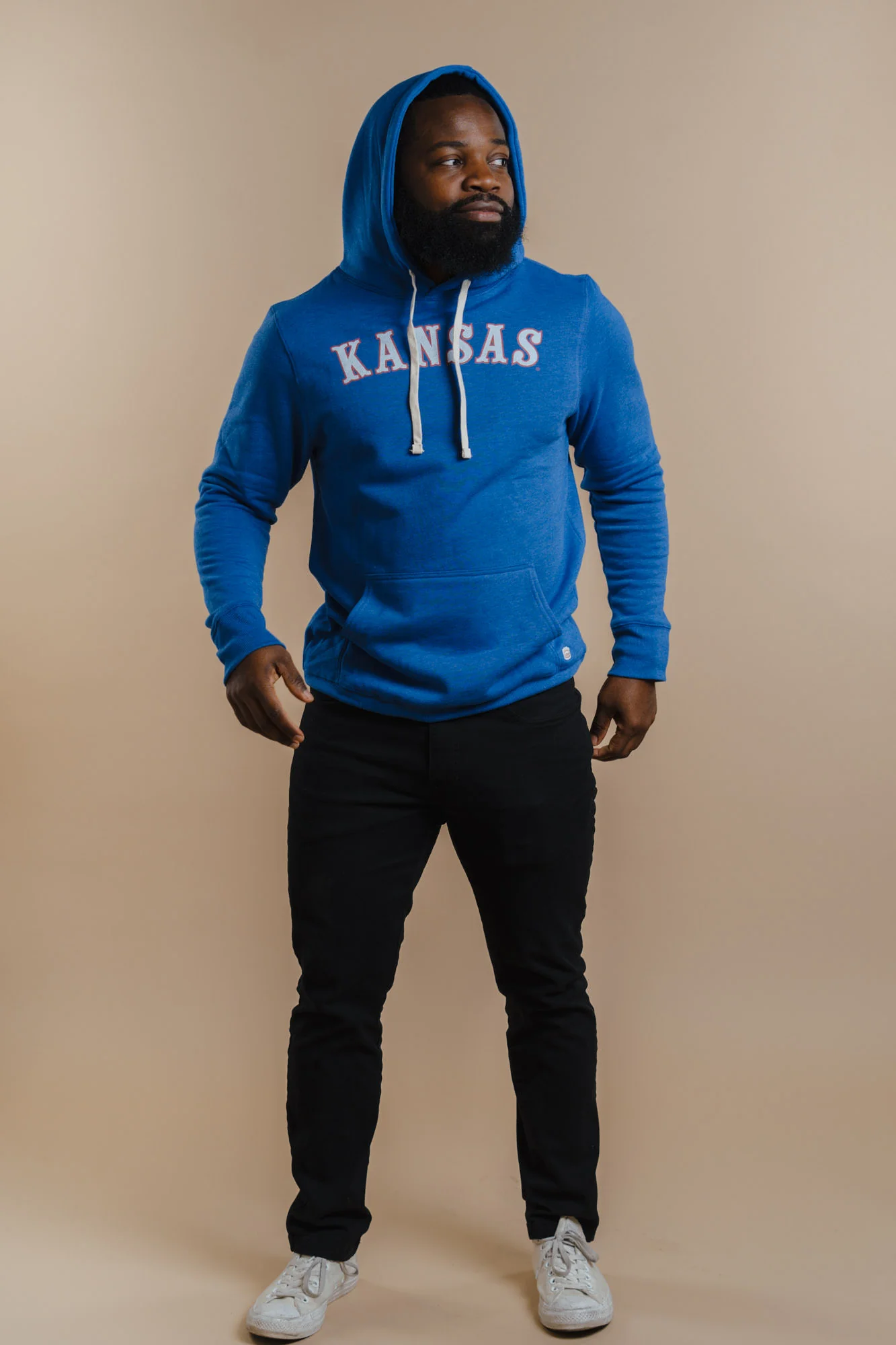Kansas "Circus Font" Basketball Hoodie - Image 2