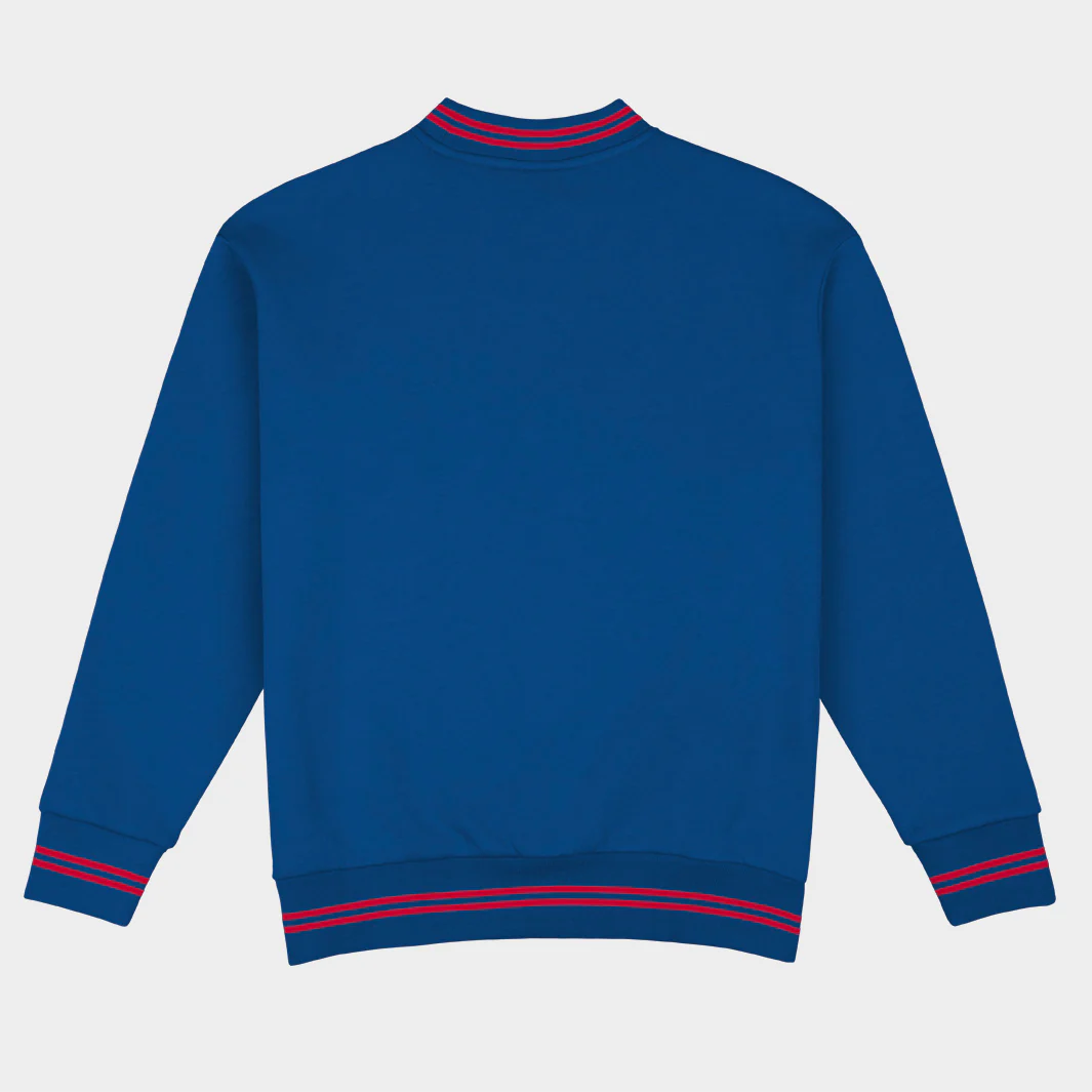 Kansas Football Embroidered Tri-Stripe Crewneck - Image 2