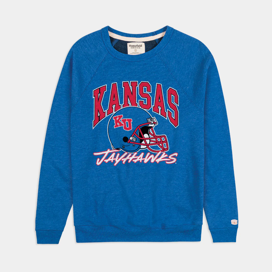 Kansas Jayhawks 1990s Football Helmet Crewneck