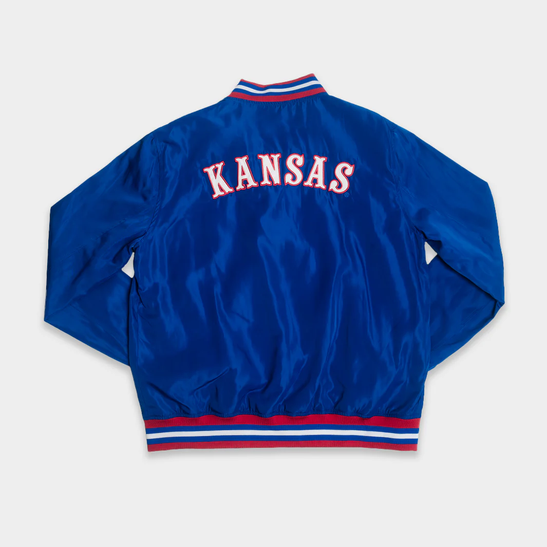 Kansas Jayhawks Retro Circus Font Bomber Jacket - Image 2