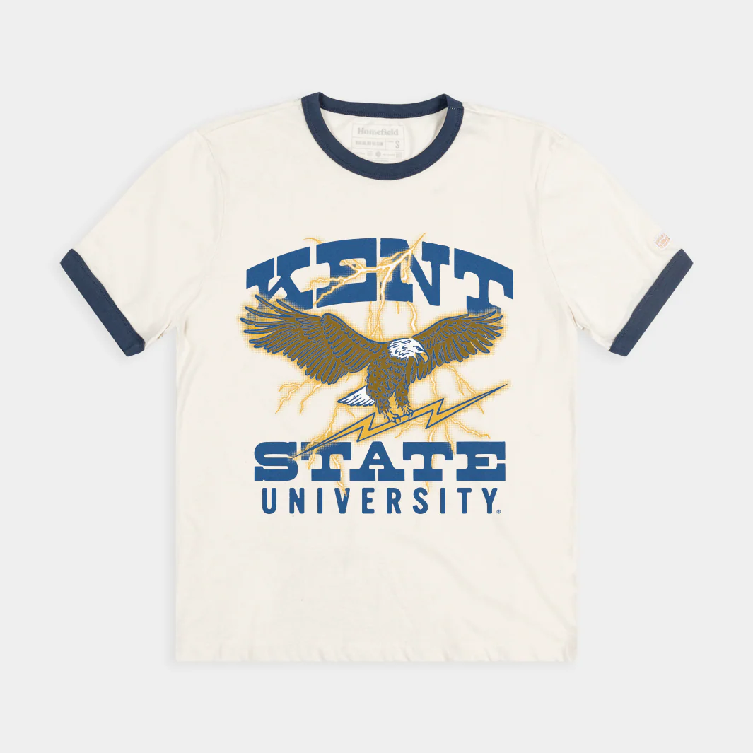 Kent State Golden Flashes Lightning '90s Ringer Tee