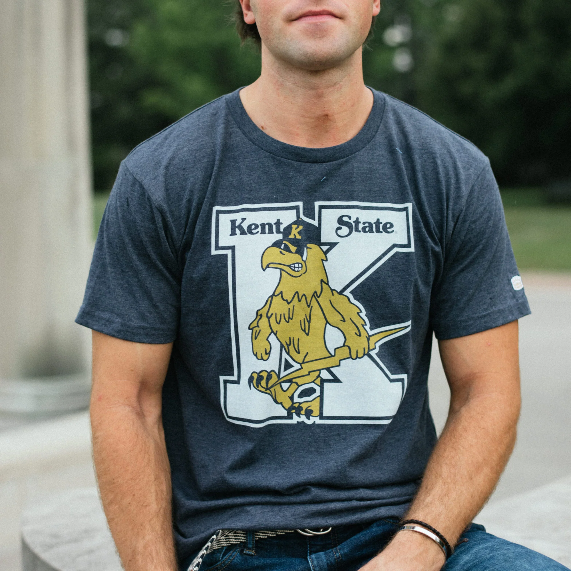 Kent State Vintage Eagle Mascot Tee - Image 2