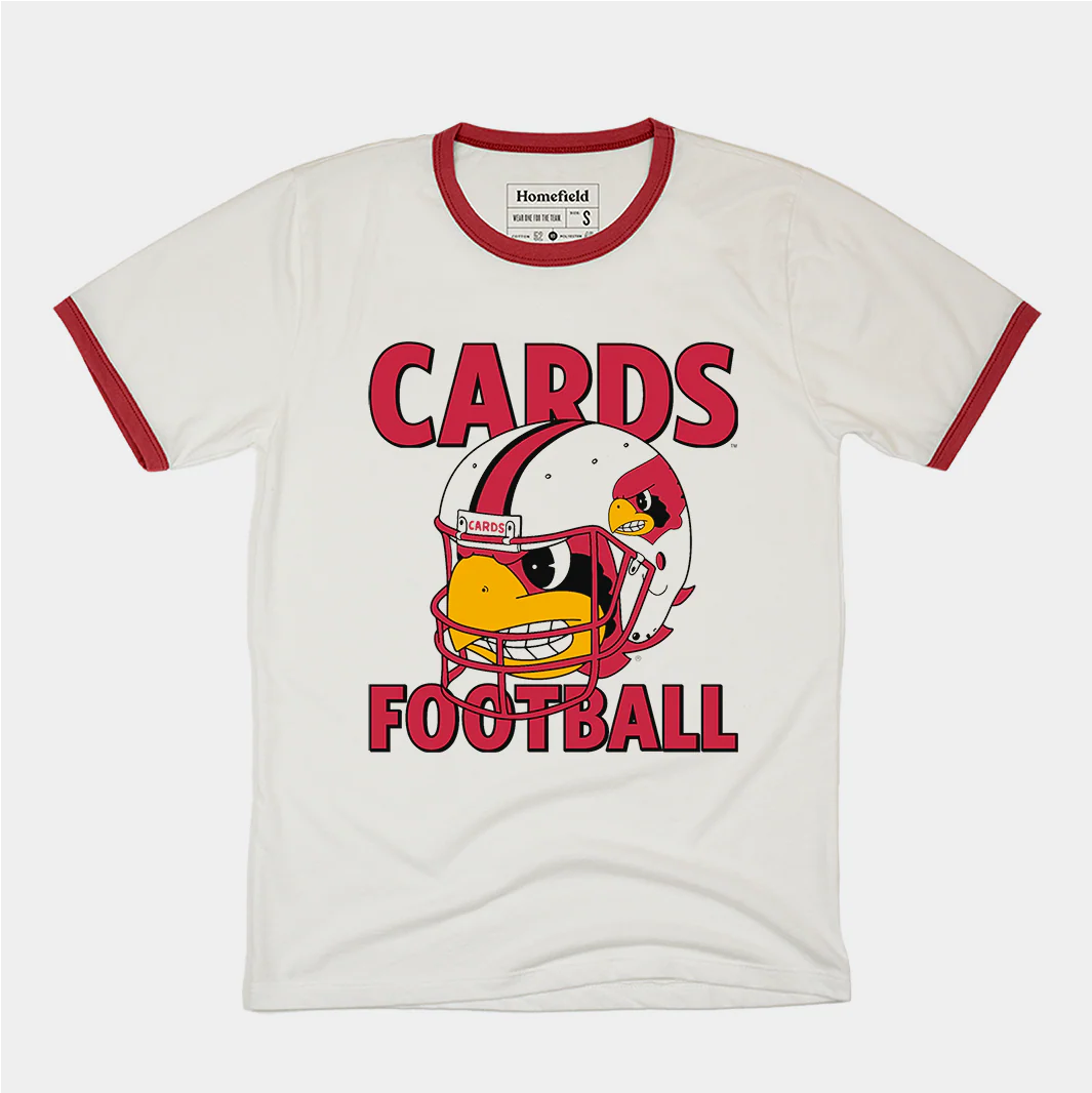 Louisville Cards Football Ringer Tee