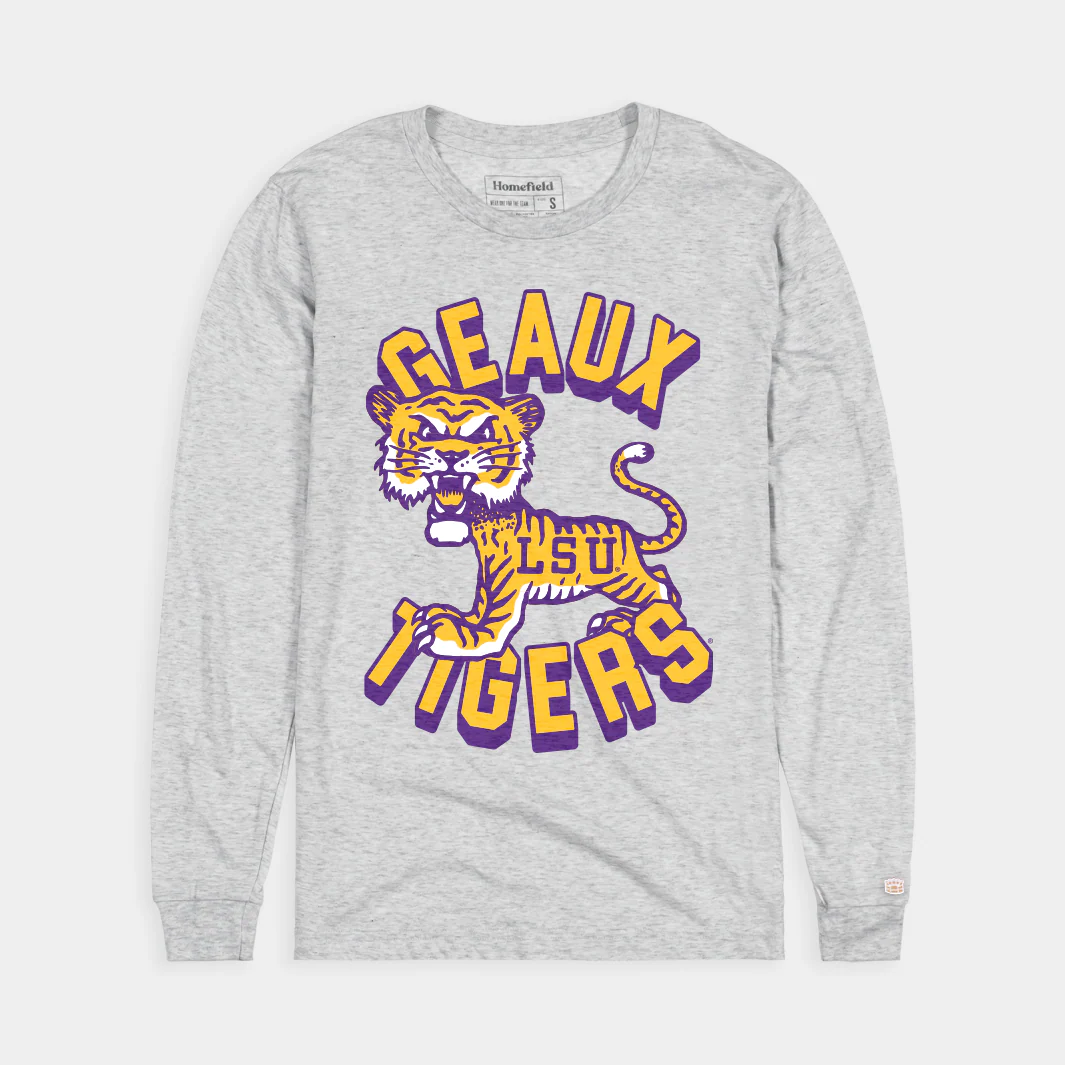 LSU "Geaux Tigers" Retro Logo Long Sleeve