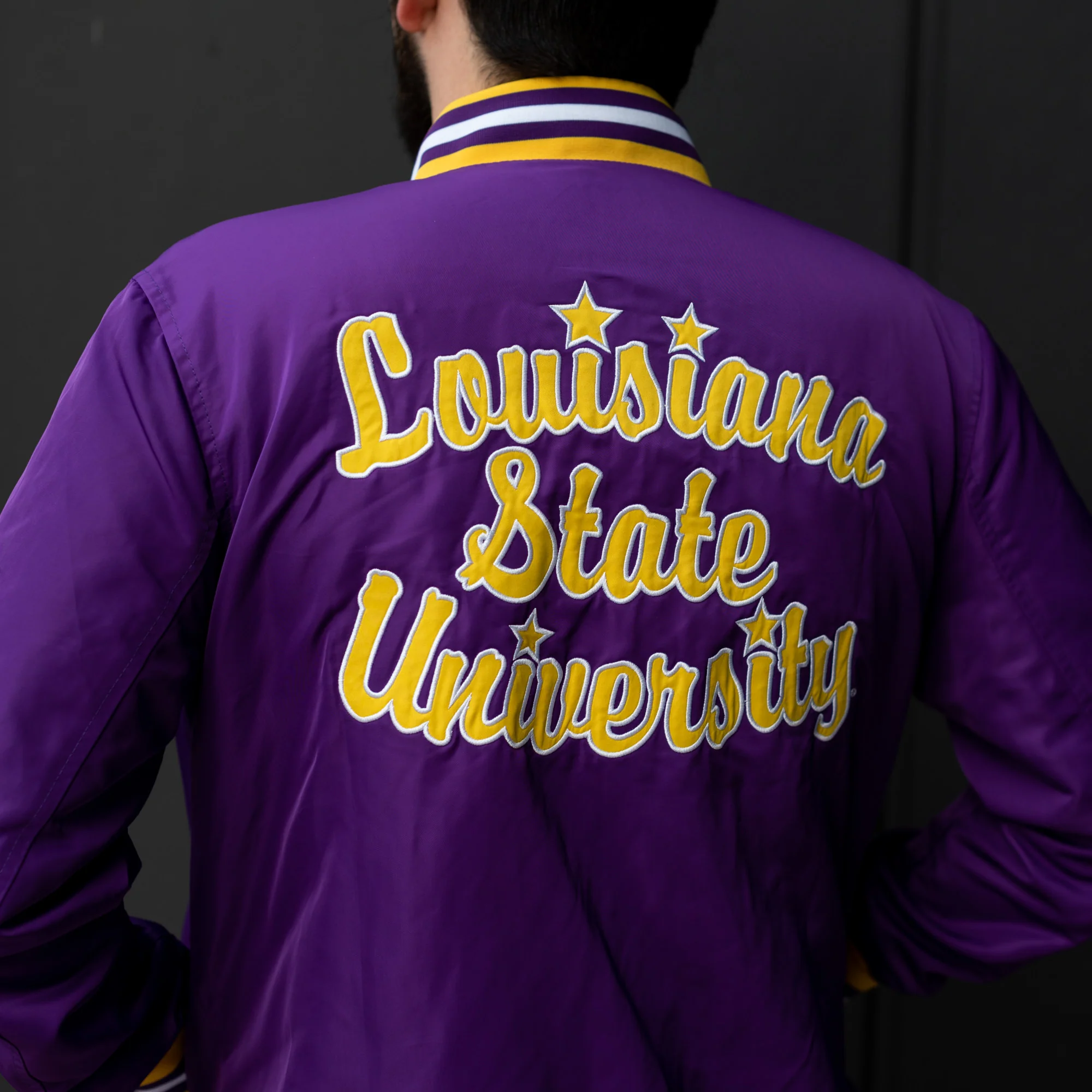 LSU Tigers Retro Bomber Jacket - Image 4