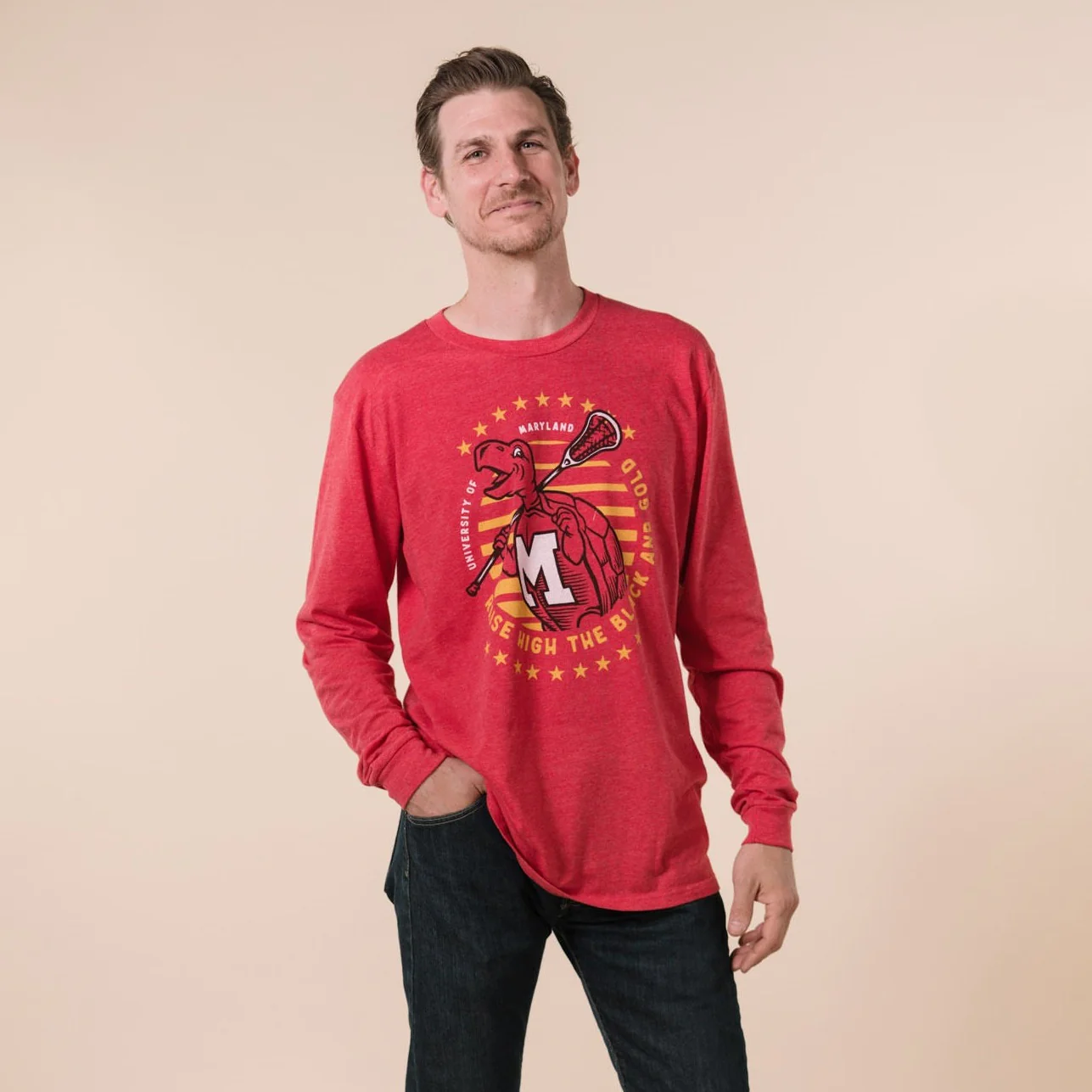 Maryland Terrapins Vintage-Inspired Lacrosse Long Sleeve - Image 2