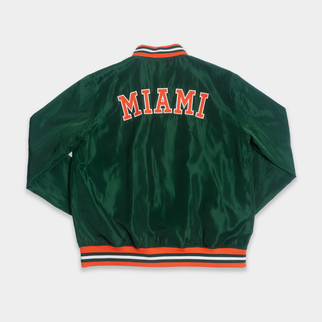 Miami Hurricanes Retro Sebastian Bomber Jacket - Image 2