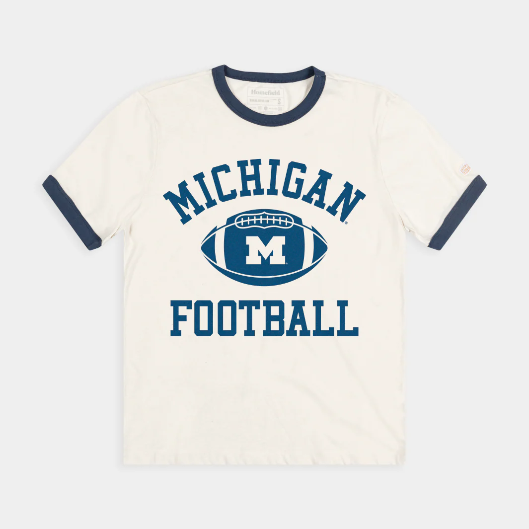 Michigan Football 1970s Vintage Ringer Tee