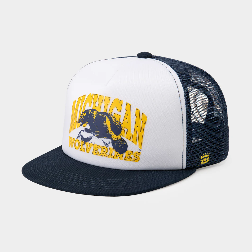 Michigan Growling Wolverine Retro Trucker Hat