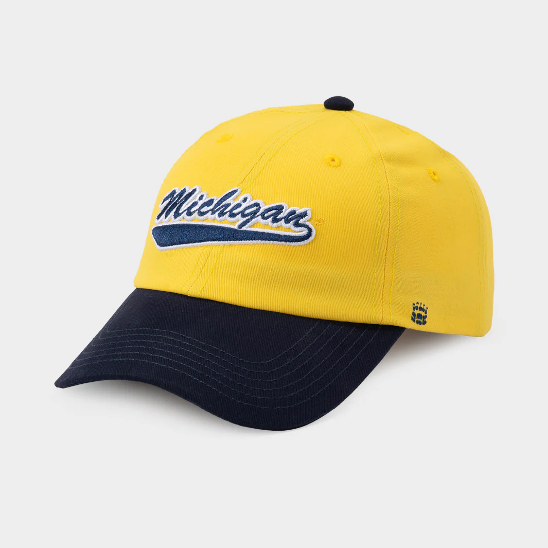 Michigan Hockey Script Two-Tone Dad Hat