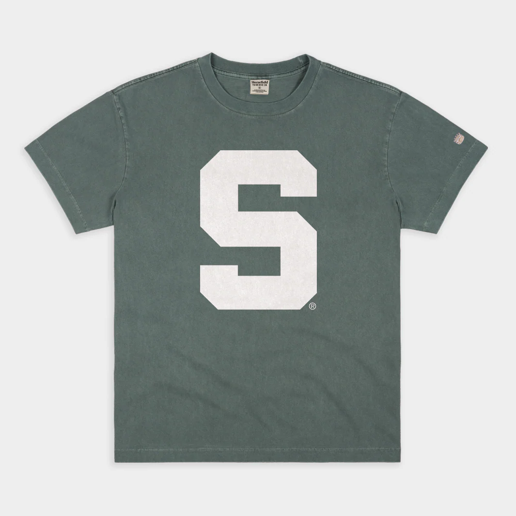 Michigan State Block "S" Vintage Heavyweight Tee