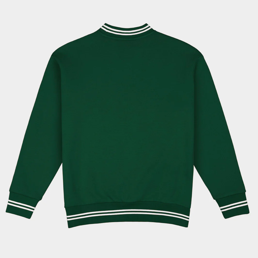 Michigan State Football Embroidered Tri-Stripe Crewneck - Image 2