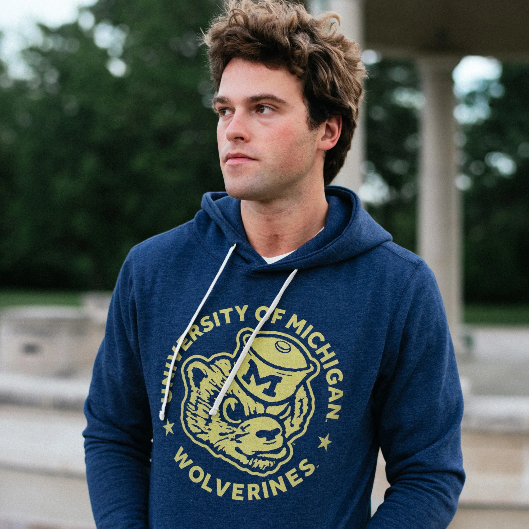 Michigan Vintage Sailor Hat Wolverine Hoodie - Image 2